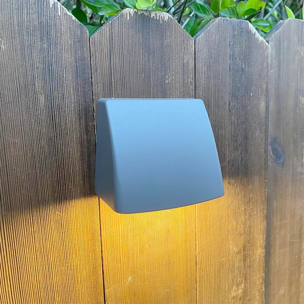 Arrownine Landscape Lighting Low Voltage Deck Lights 5W 12-24VOutdoor Waterproof Fence Post Lights For Patio Stairs Yard Railings Wall Light Warm White Black Color 2 Packs