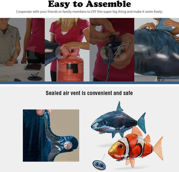 Auok Remote Control Shark Toys Infrared Rc Flying Clown Fish Balloon - Anti-Gravity Indoor Toy With Mid-Air Hovering For Fun Party Decorations & s (Orange) Auok Remote Control Shark Toys Infrared Rc Flying Clown Fish Balloon - Anti-Gravity Indoor Toy With Mid-Air Hovering For Fun Party Decorations & s (Orange)