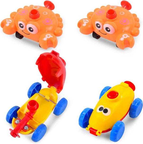 Bakam Toddler Toys 3-4 For Boys Girls Balloon Launcher & Powered Car Set Fun Toddlers Stem Toy Balloon Pump Cars Racer Kit For Kids 3-5 (Frog)