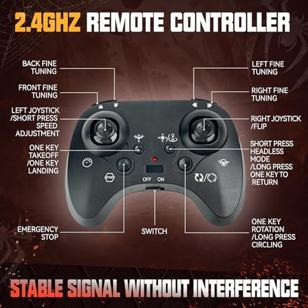 Bezgar Drones For Kids 2.4Ghz Rc Plane Spider Toys For Boys Remote Control Spider Remote Control Airplane Rc Helicopter 360° Flip Fighter Jet Toy Toys For Ages 8-13