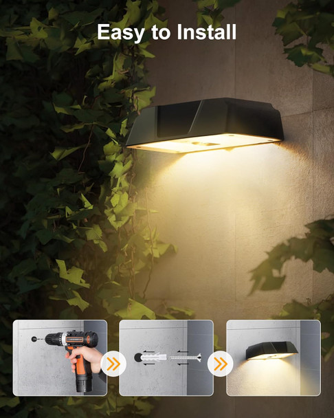 Brightown Solar Fence Lights Outdoor - 6 Pack Solar Deck Light With Warm White Cool White 7 Rgb Color Fade/Jump Modes Solar Lights Outdoor Waterproof For Outside Yard Step