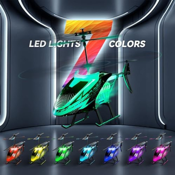 Rc Helicopters Big Remote Control Helicopter For Kids Adults With 7+1 Led Light Modes 30Mins Flight d Altitude Hold3.5 Channel Easy Remote Helicopter Toys For Beginners Boys Girls