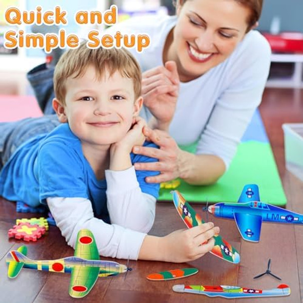36 Pack Foam Airplane Toys For Kids Glider Planes For Boys & Girls Birthday Party Favors Outdoor Flying Toy Mini Airplanes Classroom Prize Exchange Carnival Prize