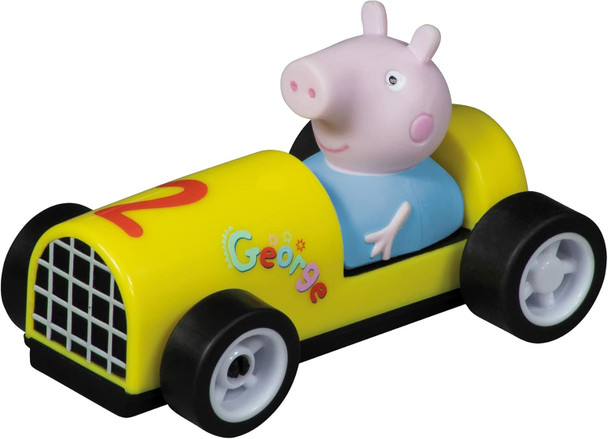 Carrera First Peppa Pig - Slot Car Toy Race Track With Spinners - Includes 2 Cars: Peppa And George - Battery-Powered Beginner Racing Set For Kids Ages 3 Years And Up