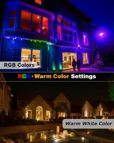 Cheopha Color Changing Mr16 Led Bulb Die-Cast Aluminum 15 Rgb Colors + Warm White 5W 12V Rgb Mr16 Led Color Changing Bulbs For Halloween Christmas Decoration & Landscape Lighting 3-Pack