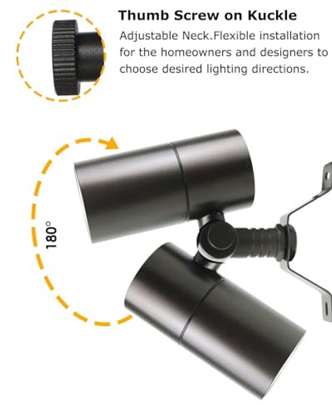 Cheopha 12V Outdoor Low Voltage Landscape Down Light Replaceable 5W Mr16 Led Bulb (2700K Warm White) Ip65 Waterproof Aluminum Spotlight For Tree Garden Lawn And Yard Lights 2-Pack