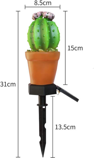 Chislim Solar Lights Outdoor DecorativeCreative Cactus Pineapple Stake Waterproof Landscape LightsLandscape Lighting For Garden Patio Lawn Yard (Cactus A-2 Pack)
