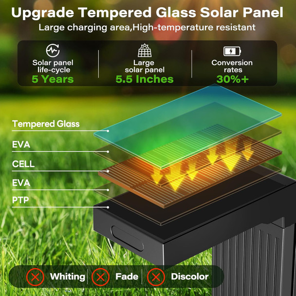 Coxseni Solar Pathway Lights Outdoor 6Pack 400Lm Motion Sensor Walkway Lights With Warm/Cool White 12H Lasting Ip65 Waterproof Solar Powered Landscape Lighting For Garden Yard