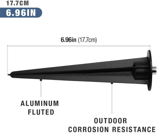 10 Pack Metal Ground Stake For Led Flood Lights Compatible With 10W-100W Outdoor Mount For Gardens Yards And Landscape Lighting
