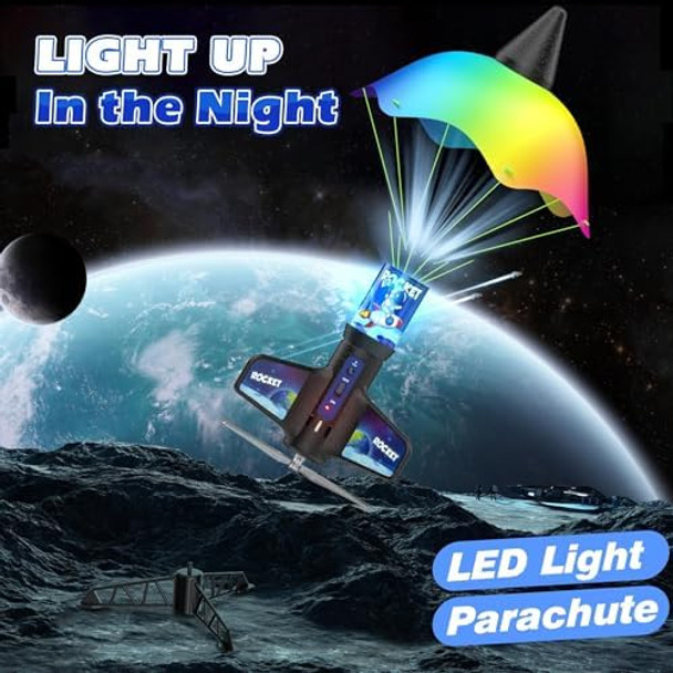 Rocket Launcher ToySelf Launching Motorized Air Rocket With Parachute Launch Up To 200 Ft Model Rockets Outdoor Toys s.