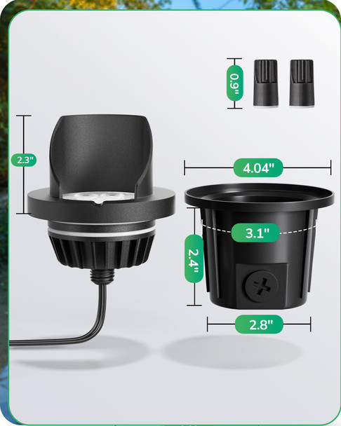 Edishine 8 Pack 4In Low Voltage Landscape Lighting 8W 3000K 515Lm Ac/Dc Outdoor In-Ground Well Lights12-24V Ip67 Waterproof Led Paver Lights For Pathway Driveway Yard Garden Shielded Top