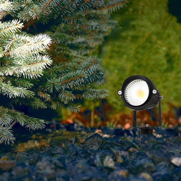 Landscape Lights 5000KLow Voltage Led Landscape Lighting 12V Ac/Dc Waterproof Landscape Spotlights Outdoor With Stake For Tree Flag Spot Light Daylight 10 Pack (Spike Stand)