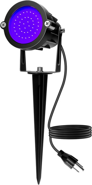 Elenora Halloween Spot Lights Outdoor: 15W Led Black Light Uv Spotlight For Halloween Christams 110V Plug-In Blacklight With Ip65 Waterproof For Yard Party Body Paint Fluorescent Poster Neon Glow