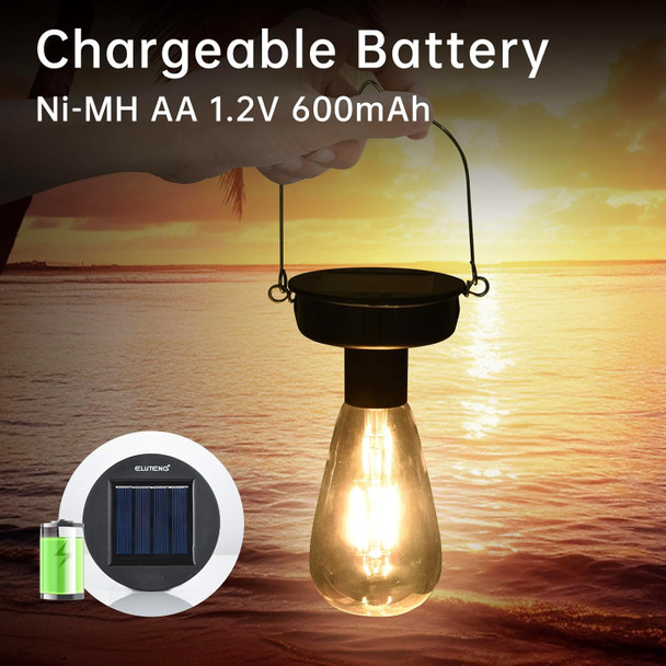 Eluteng 4 Pack Solar Hanging Lights - Replacement Top With Bulb (2.75 Inch) - Waterproof Solar Lantern Accessories For Diy Outdoor Lanterns