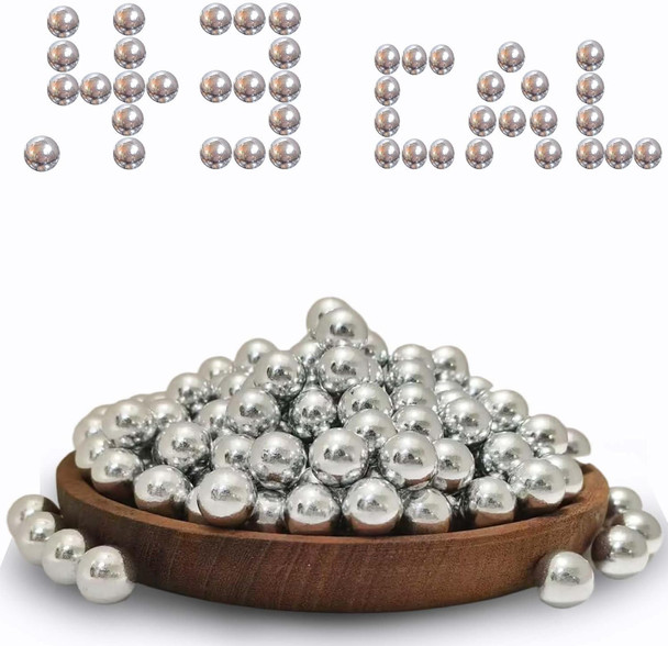 100Pcs 200Pcs 300Pcs .43 Caliber Hard Aluminum Balls 1.83G Reusable Balls For Self Defense & Target Practice