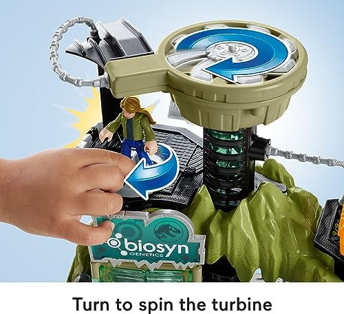 Fisher-Price Imaginext Jurassic World Toy Dinosaur Lab Playset Owen Grady Maisie & Dr. Grant Figures For Preschool Kids Ages 3+ Years​