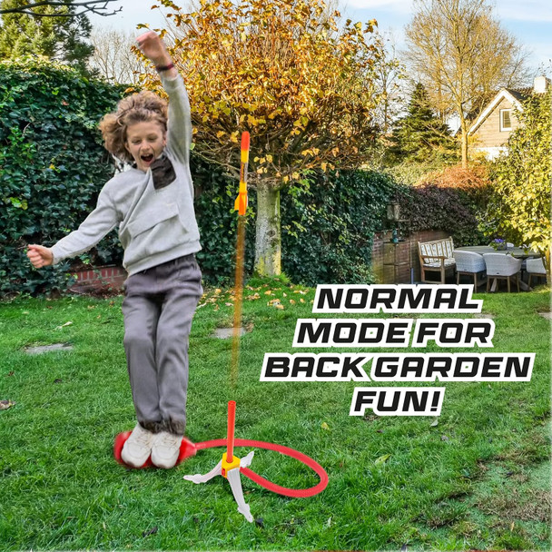 Hypr Rocket Launcher For Kids - Patented Designed Launcher Reach Up To 500 Feet With Turbo Mode 3 Rockets Included Connectable Launcher For Multi Player Fun Easy Set Up Durable Kids Outdoor Toys