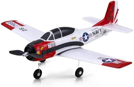Fms 410Mm T-28 Rc Plane For Beginners – Easy To Fly With 3 Flight Modes And One-Key Durable Epp Foam And Prop Guard Ready To Fly Rtf Remote Control Aircraft For Adults