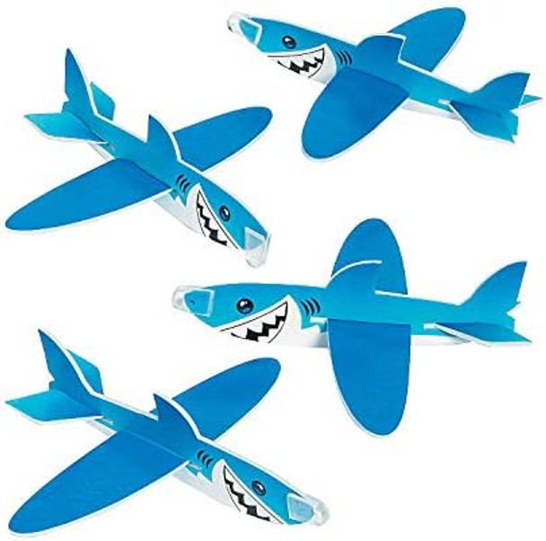 Fun Express Shark Glider - Toys - 48 Pieces Lightweight Glider Planes For Boys & Girls Individually Packaged Flying Airplanes Goodie Bag Fillers For Kids - Vbs Vacation Bible School Supplies/Decor Fun Express Shark Glider - Toys - 48 Pieces Lightweight Glider Planes For Boys & Girls Individually Packaged Flying Airplanes Goodie Bag Fillers For Kids - Vbs Vacation Bible School Supplies/Decor