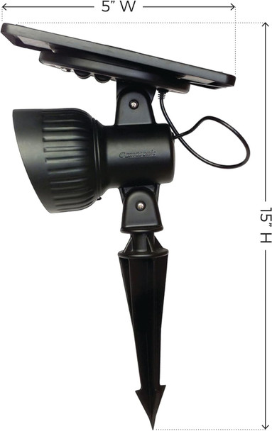 Gama Sonic Gs-103 Progressive Garden Landscape Spotlight Outdoor Solar Powered Light On Stake Bright White Led