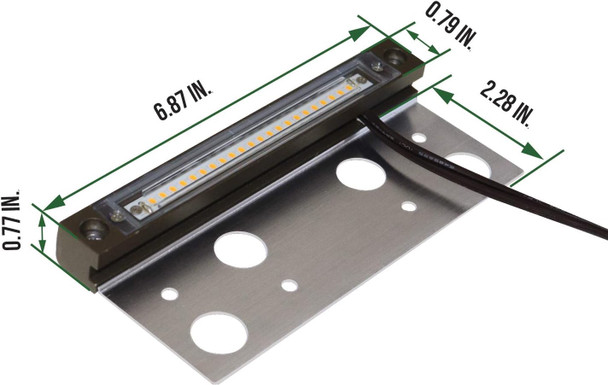 Gkoled 6-Pack Hardscape Lighting Retaining Wall Light 4W 6.8 Inch Integrated 2700K Led Chips Led Paver Step Light Powder Coated Die-Cast Aluminum Housing Low Voltage 12V Ac/Dc Ul Listed