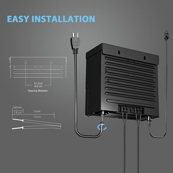 Goodsmann 600W Landscape Lighting Power Pack With Timer Photo Eye 100Ft 14Awg 2-Conductor Landscape Lighting Cable Direct Burial Wire Goodsmann 600W Landscape Lighting Power Pack With Timer Photo Eye 100Ft 14Awg 2-Conductor Landscape Lighting Cable Direct Burial Wire
