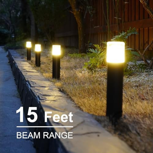 Goodsmann Low Voltage Landscape Lighting Kit 8Pk Bollard Path Lights 2W 2700K 100 Lumens Pathway Lights With 2Pk Spotlight 5W Led 2700K Flood Lights With Metal Stake Cable Connector