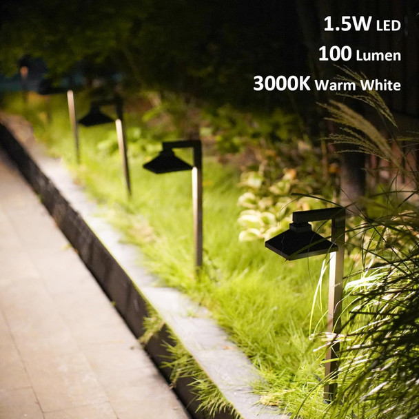 Goodsmann Pathway Lights Outdoor 2Pk G4 Led Low Voltage Metal Landscape Lighting Kit 1.5W 100 Lumen 12V Ac Path Light With Connectors And Stakes For Path Walkway Driveway