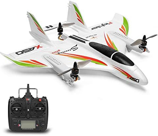 Goolrc Wltoys Xk X450 Rc Airplane 2.4G 6Ch Glider Fixed Wing Aircraft 3 Flight Models Brushless Helicopter Vertical Takeoff Landing Rtf For Adults