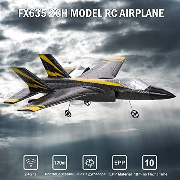 Goolrc Fx635 Rc Airplane 2 Channel Rc Plane 2.4Ghz Remote Control Airplane Ready To Fly Foam Glider With 3 Axis Gyro Fixed Wing Aircraft Toys For Beginners Kids And Adults