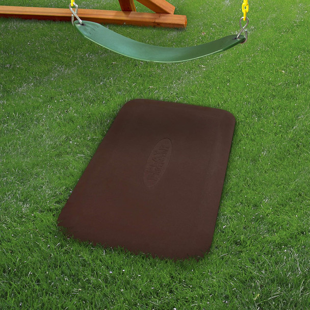 Gorilla Playsets 09-0012-Pair-G Protective Rubber Mat For Swing Set Of 2 Mats Green