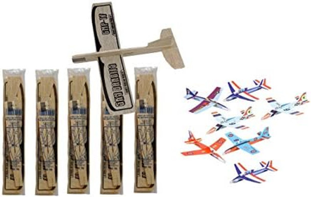 Granite Mountain Products Balsa Wood And Styrofoam Airplane Toys Set 6 Balsa Glider Kits And 6 Foam Model Toy Airplane Kits 12 Total Planes Classic Toys Perfect For Party Favors Parties Bbq'S