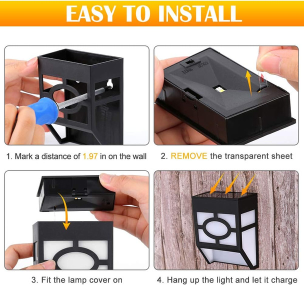 Greluna Solar Wall Lights Outdoor 2 Modes Solar Led Waterproof Lighting For Deck Fence Patio Front Door Stair Landscape Yard And Driveway Pathwarm White/Color Changingpack Of 8