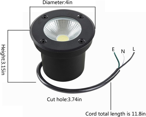 Outdoor In Ground Lights 110V 120VIp65 Waterproof Well Light7W 700LmCct Selectable Led Landscape Lighting Wired For Garden YardPathwayDrivewayDeckPack Of 8