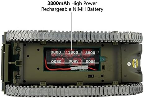 Modified Tk7.0 Edition 1/16 2.4Ghz Remote Control Us M4A3 Sherman Tank Model(360-Degree Rotating Turret)(Steel Gear Gearbox)(3800Mah Battery)(Metal Tracks &Sprocket Wheel & Idle Wheel)