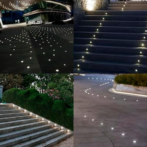 1W Buried Light Dc12-24V 3000KOutdoor Embedded Led Light Mini Buried Light Outdoor Buried Light Foot Light And Well Light (3000K6 Pack)
