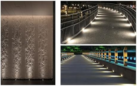 1W Buried Light Dc12-24V 3000KOutdoor Embedded Led Light Mini Buried Light Outdoor Buried Light Foot Light And Well Light (3000K6 Pack)