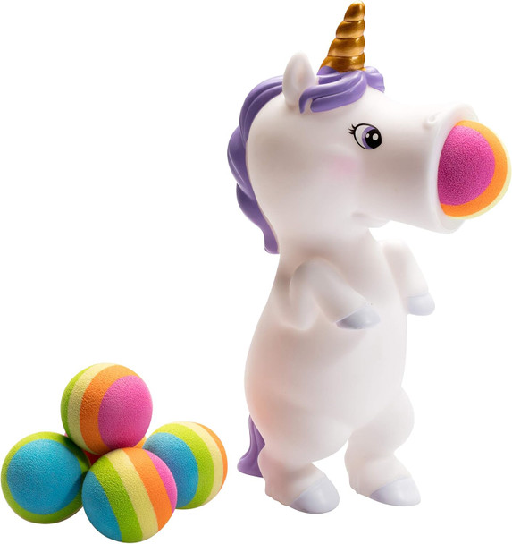 Hog Wild Unicorn Ball Popper Toy - Includes 4 Soft Foam Balls - Squeeze To Pop Air Powered Balls Up To 20 Feet - Launcher Safe For Indoor/Outdoor Play - Party Favor For Kids Girls Boys Ages 5+ Hog Wild Unicorn Ball Popper Toy - Includes 4 Soft Foam Balls - Squeeze To Pop Air Powered Balls Up To 20 Feet - Launcher Safe For Indoor/Outdoor Play - Party Favor For Kids Girls Boys Ages 5+