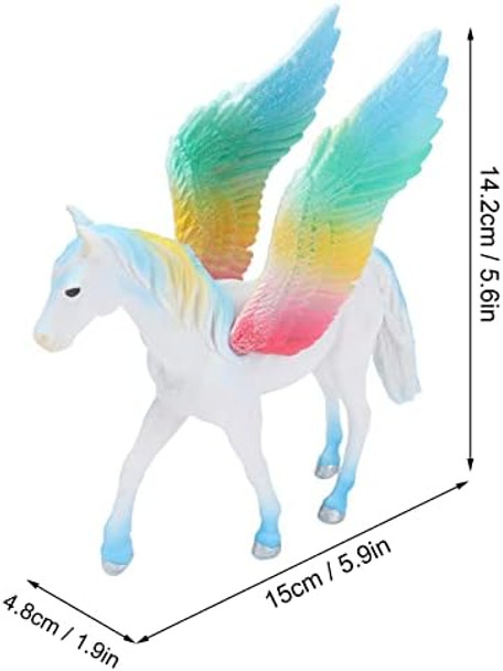 Color Pegasus Animal Model Simulation Style Horse Figurine Safe Odorless Colorful Plastic For Home Decoration For Birthday