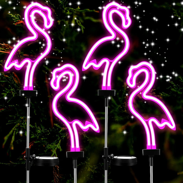 Hortsun Flamingo Solar Lights Outdoor Neon Light Yard Pink Flamingo Waterproof Decorations For Garden Patio Yard Pathway Decoration(2 Pack) Hortsun Flamingo Solar Lights Outdoor Neon Light Yard Pink Flamingo Waterproof Decorations For Garden Patio Yard Pathway Decoration(2 Pack)