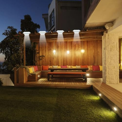 Solar Gutter Lights Motion Sensor Outdoor Security Light (2 Pack) Led (6-Diode) Waterproof Durable Fence Gutter Driveway Garden Patio Path Decking Light Made For Quality Outdoor Life