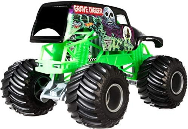Hot Wheels Monster Jam Grave Digger Die-Cast Vehicle 1:24 Scale Black And Green