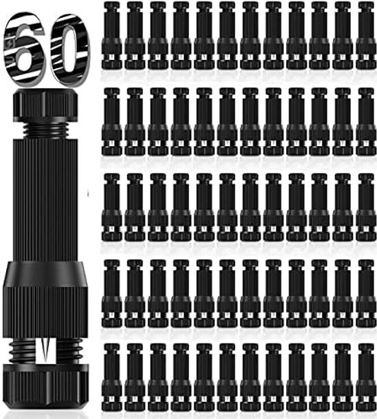 60 Pack Low Voltage Wire Connector Landscape Lighting Connectors Waterproof Low Voltage Connector 12-20 Gauge Landscape Light Connectors For Landscape Lighting Path Lights