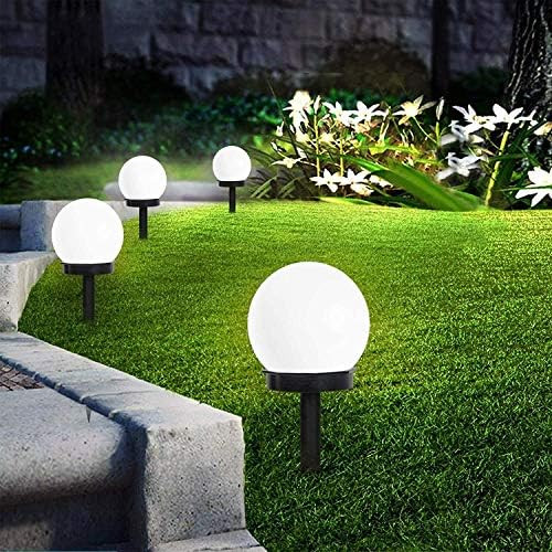 Solar Lights Outdoor 8 Pack Led Solar Globe Powered Garden Light Waterproof For Yard Patio Walkway Landscape In-Ground Spike Pathway Cold White