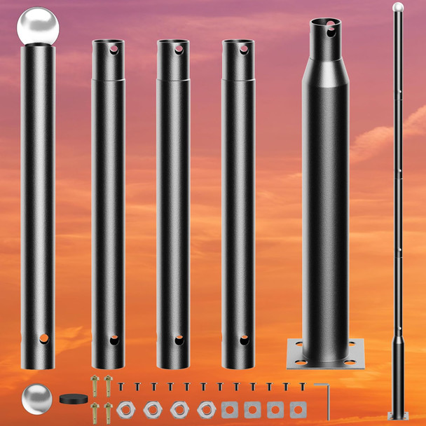 Street Light Pole Outdoor Solar Street Light Pole16.5Ft With Base - Ideal For Backyard Porch Patio Or Walkway - Street Light Pole Accessory Street Light Pole Outdoor Solar Street Light Pole16.5Ft With Base - Ideal For Backyard Porch Patio Or Walkway - Street Light Pole Accessory