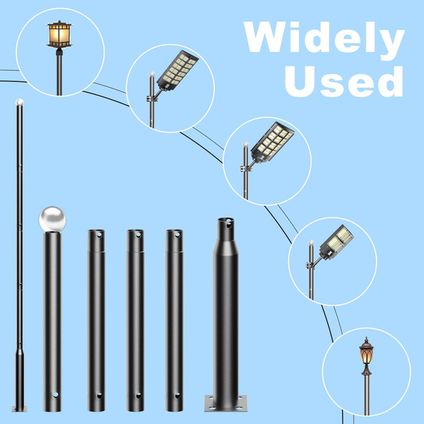 Street Light Pole Outdoor Solar Street Light Pole16.5Ft With Base - Ideal For Backyard Porch Patio Or Walkway - Street Light Pole Accessory Street Light Pole Outdoor Solar Street Light Pole16.5Ft With Base - Ideal For Backyard Porch Patio Or Walkway - Street Light Pole Accessory