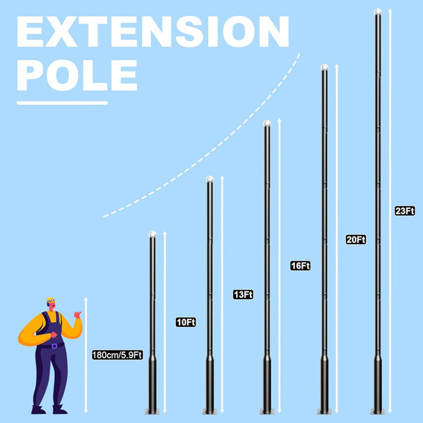 Street Light Pole Outdoor Solar Street Light Pole16.5Ft With Base - Ideal For Backyard Porch Patio Or Walkway - Street Light Pole Accessory Street Light Pole Outdoor Solar Street Light Pole16.5Ft With Base - Ideal For Backyard Porch Patio Or Walkway - Street Light Pole Accessory