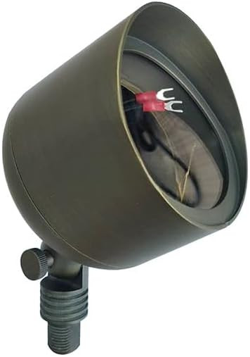 Ironsmith Lighting Products Adjustable Spot Light With Bronze Finish Lighting Fixture Solid Brass Construction Bi-Pin G53 Socket Par36 And Spike Mount Compatible With Halogen And Led Bulb