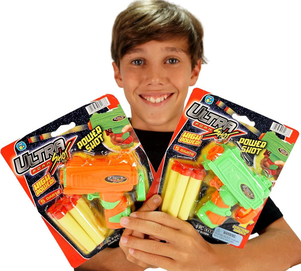 Ja-Ru Mini Foam Dart Gun Kids Toys (4 Toy Gun Pistol) W/ 5 Refill Soft Bullet Foam Darts. Toy Guns For Boys Bulk Birthday Favors & Party Supplies 5483-4P