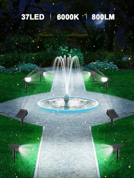Solar Spot Lights Outdoor Solar Lights Outdoor Waterproof Ip65 Solar Powered Outdoor Lights Solar Landscape Spotlights Outdoor Solar Lights (White 4 Packs)